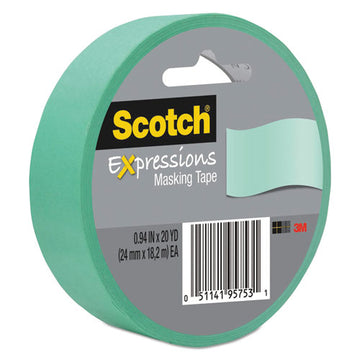Scotch® Expressions Masking Tape, 3" Core, 0.94" X 20 Yds, Mint Green freeshipping - TVN Wholesale
